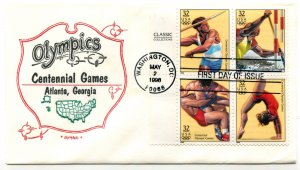 3068a-3068t US 32c  Summer Olympics FDCs,   Artopages cachet set of 5 covers