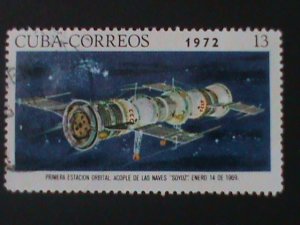 ​CUBA-1972 SC#1691 SOVIET SPACE PROGRAMS-USED -VF-LAST ONE WE SHIP TO WORLDWIDE