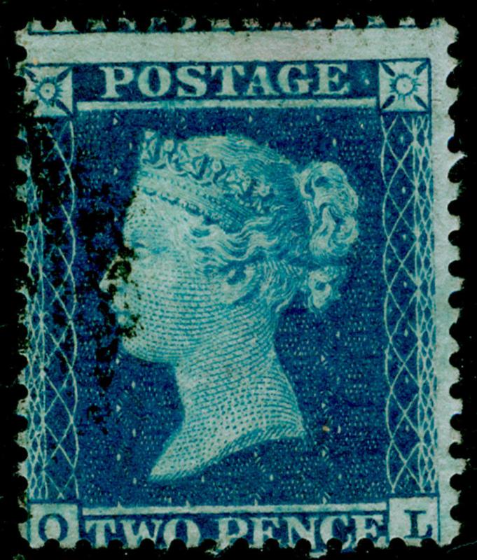 SG34, 2d blue PLATE 5, LC14, FINE USED. Cat £70. OL