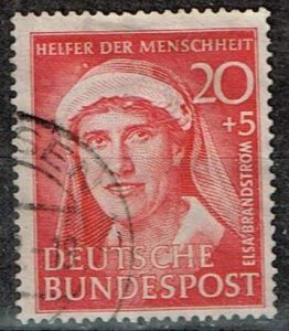 Germany 1951 Sc.#B322 used,  Welfare: Elsa Brändström (1888-1948). cv.€8