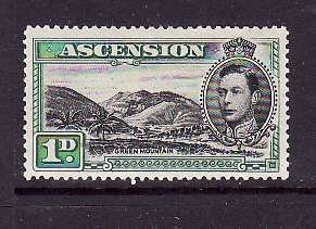 Ascension-Sc#41-Unused hinged 1p green  KGVI-id2-1938-53-