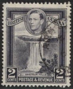 British Guiana 231 (used) 2c Kaieteur Falls, vio black (1949)