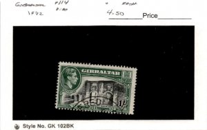 Gibraltar, Postage Stamp, #114 Used, 1942 Southport gate (AB)