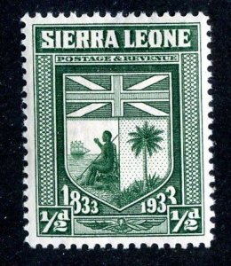 1933 Sierra Leone Sc.# 153 mlh* cv $1  (525 BCXX )