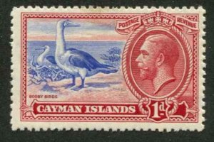 Cayman Islands SC# 87 KGV and Boiby Birds 1d MH