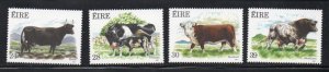 Ireland Sc 691-94  1987 Cattle stamp set mint NH