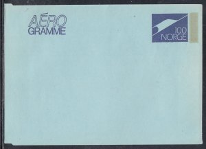 Norway - Unused 1 Kr Aerogramme, Dark Blue