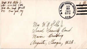 United States A.P.O.'s Soldier's Free Mail 1945 U.S. Army Postal Service, A.P...