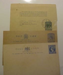 BERMUDA 1947 WRAPPER TO USA also 2 DIFF. POSTAL CARDS