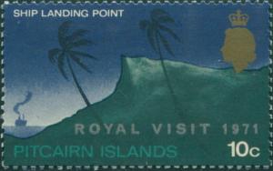 Pitcairn Islands 1971 SG115 10c Royal Visit ovpt MNH