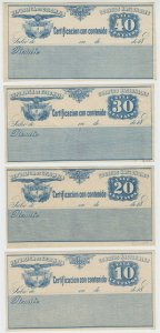 COLOMBIA 1890 INSURED LETTER CUBIERTAS Sc G1a-G19 FULL SET HINGED MINT SCV$235++ 