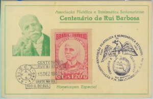 83565 - BRAZIL - POSTAL HISTORY - FDC MAXIMUM CARD 1949 Eagle POLITICS-