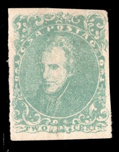 MOMEN: US STAMPS CSA #3 IMPERF MINT OG H SOUND VF $1,000 LOT #83244*