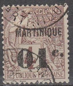 Martinique #10 F-VF Used  CV $4.75 (A10517)