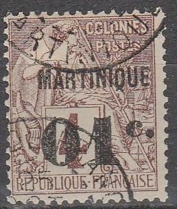 Martinique #10 F-VF Used  CV $4.75 (A10517)