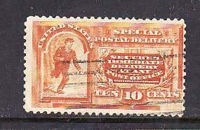 USA-Sc#E3- id10-used  10c Special Delivery-1893-