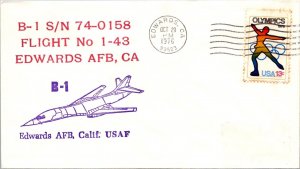 10.29.1976 - B-1 S/N 74-0158 Flight #1-43 - Edwards, CA - F73731