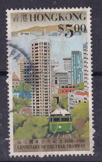 Hong Kong 1988 Sc 530 Peaktram $5 Used