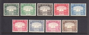 ADEN: Scott #1-9 Sailboat Partial Set Mint OG Hinged