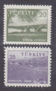 1959 Turkey 1701-1702 Architecture - Bridges
