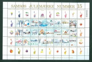 Denmark. 1993. Christmas Sheet Local Samso  # 15. Town: Osterby. Fruit, Berries,