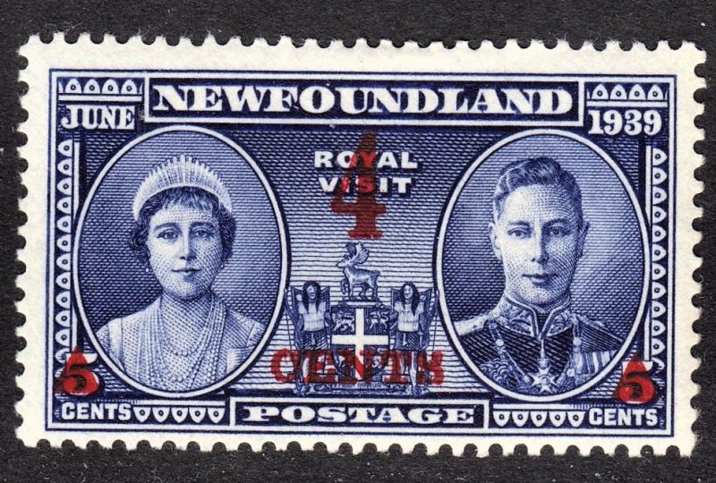 Newfoundland Scott 251 UNLISTED BROKEN ''S'' ERROR F+ mint OG H.