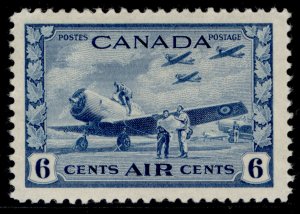 CANADA GVI SG399, 6c blue, NH MINT. Cat £32.