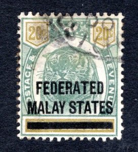 Federation of Malaya SC #6  VF, Used, Wmk. 2,  CV $120.00 ..... 3700005