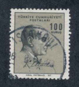 Turkey 1966 Scott 1728 used - 100k, Kemal Ataturk