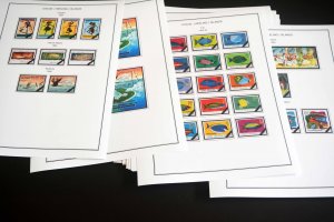 COLOR PRINTED COCOS ISLANDS 1963-2020 STAMP ALBUM PAGES (69 illustrated pages)