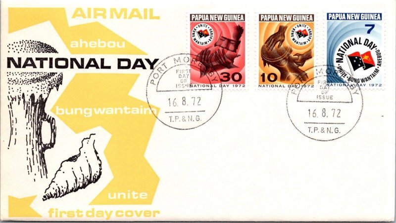 Papua New Guinea FDC 1972 - Airmail / National Day - Port Moresby - F64350