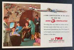 1959 New York USA Postcard Cover To Washington DC TWA Super G Constellation