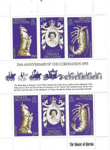 Tristan Da Cunha #238 Anniv Coronation S/S (MNH) CV $1.50