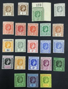 MOMEN: LEEWARD ISLANDS SG #95-112 1938 MINT OG 21NH/1LH(2sh) £220++ LOT #61194