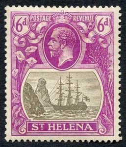 St Helena SG104 6d Grey and Bright Purple M/M 