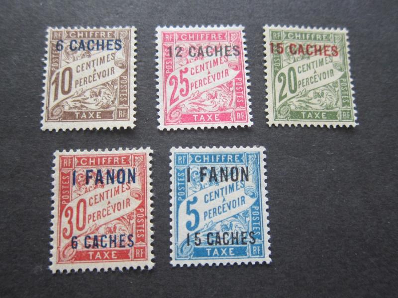 French India 1923 Sc J1-4,6 MH