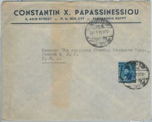 74674  EGYPT - POSTAL HISTORY -  COVER to the USA 1948