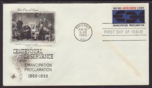 US Emancipation Proclamation 1963 Artcraft U/A FDC BIN