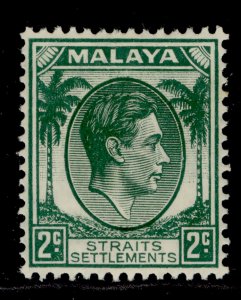 MALAYSIA - Straits Settlements GVI SG279, 2c green, LH MINT. Cat £21.