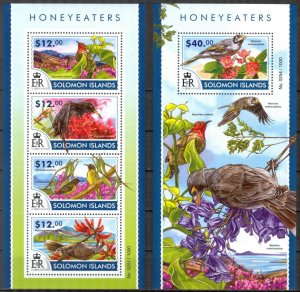 Solomon Islands 2015 Birds Bee Eaters sheet +S/S MNH