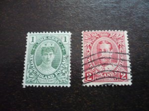 Stamps - Newfoundland - Scott# 104-105 - Used Part Set of 2 Stamps