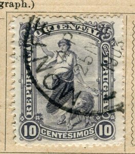 URUGUAY; 1904 early classic pictorial issue fine used 10c. value