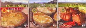 Croatia 2020 MNH Stamps Scott 1176-1178 Gastronomy Traditional Food