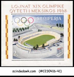 ALBANIA - 1968 XIX OLYMPIC GAMES, MEXICO - MINIATURE SHEET MNH