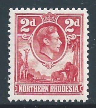 Northern Rhodesia #32 NH 2p King George VI Defin. - Carmine