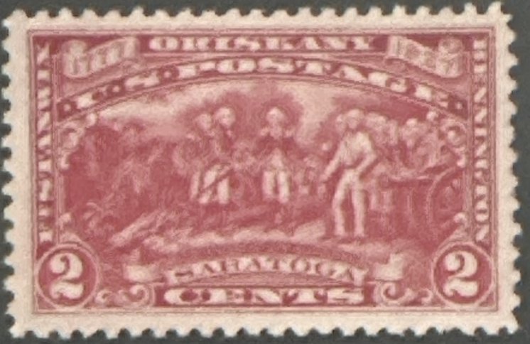 Scott #644 1927 2¢ Battle of Saratoga unused lightly hinged VF