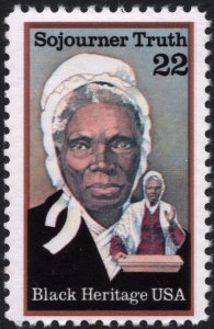 SC#2203 22¢ Black Heritage: Sojourner Truth Single (1986) MNH