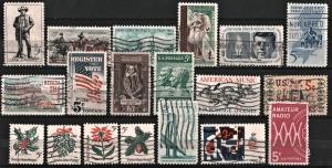United States Used Commemoratives of 1964 (19 Stamps)
