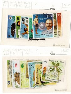 Papua New Guinea #686//720 used sets/singles