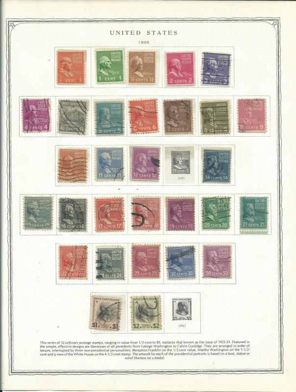 Scott Minuteman Stamp Album For United States Stamps With Stamps